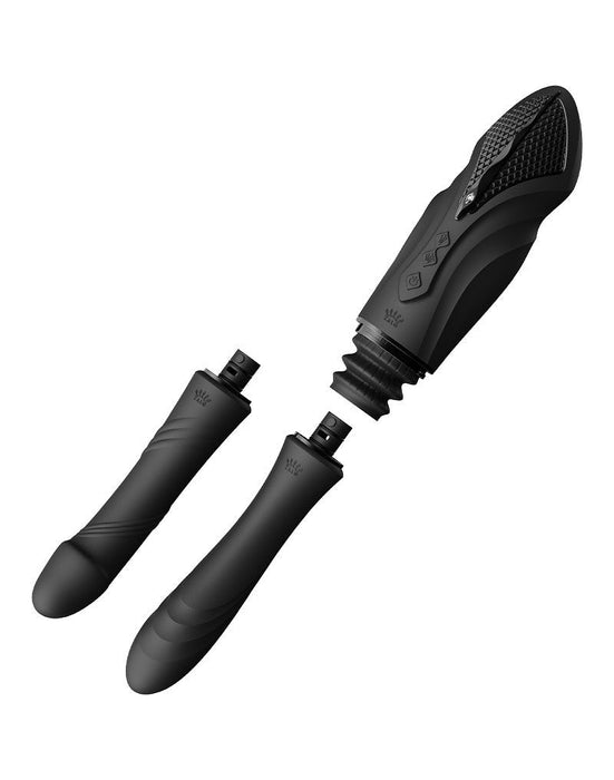 Zalo - Sesh - Verwarmende Stotende Vibrator met Afstandsbediening - Obsidian Zwart-Erotiekvoordeel.nl