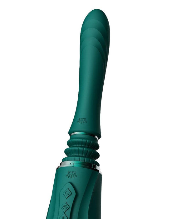 Zalo - Sesh - Verwarmende Stotende Vibrator met Afstandsbediening - Smaragd Groen-Erotiekvoordeel.nl