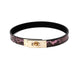 Kiotos Leather - Smalle Collar Met Reptielenprint - Goud/Roze-Erotiekvoordeel.nl