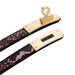 Kiotos Leather - Smalle Collar Met Reptielenprint - Goud/Roze-Erotiekvoordeel.nl