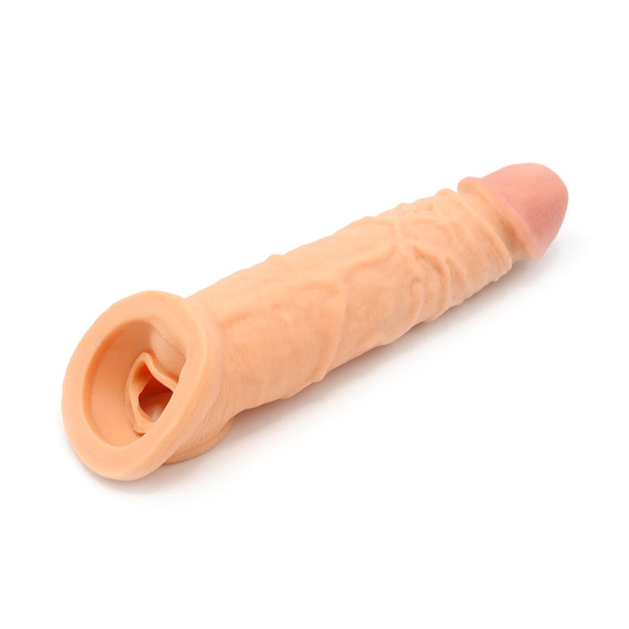 Kiotos - Penis Sleeve van 20 cm - Realistische sensatie - TPE - Lichte Huidskleur-Erotiekvoordeel.nl