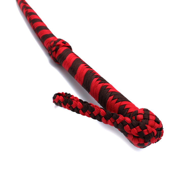 Kiotos - Nylon Bullwhip - Zwart/Rood - 120 cm-Erotiekvoordeel.nl