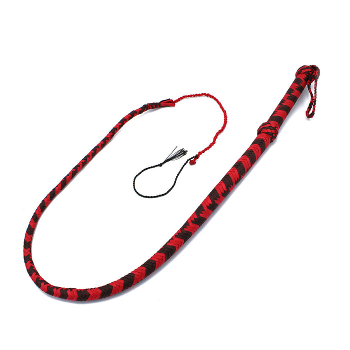 Kiotos - Nylon Bullwhip - Zwart/Rood - 120 cm-Erotiekvoordeel.nl