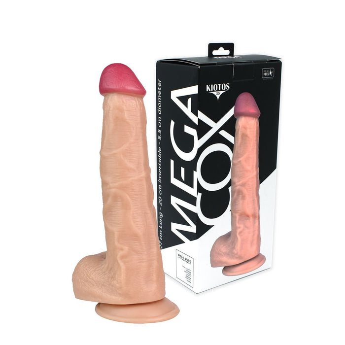 Kiotos Cox Mega Dildo Nr. 7 - 27 x 5.5 cm - Lichte Huidskleur-Erotiekvoordeel.nl