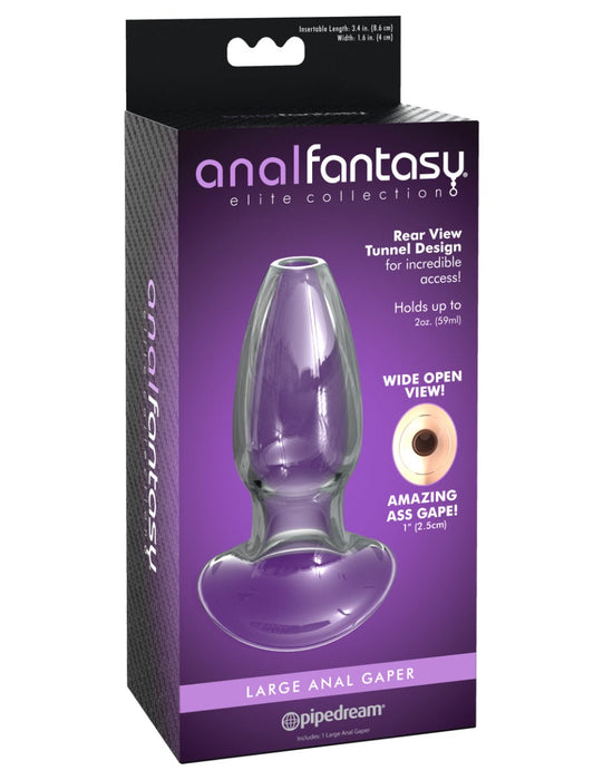 Pipedream - Anal Fantasy Elite Large Anal Glass Gaper - Transparant-Erotiekvoordeel.nl