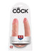 Pipedream - King Cock U - Dubbele Dildo - 14 cm - Lichte Huidskleur - PVC - Shaped Double Trouble Dubbele Dildo Medium - beige-Erotiekvoordeel.nl