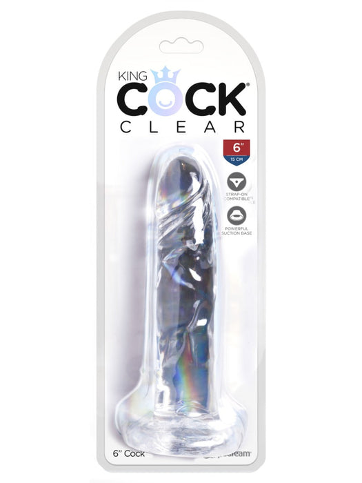 Pipedream - King Cock - Dildo - 15 cm - Transparant-Erotiekvoordeel.nl