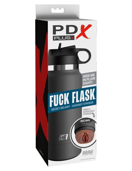 Pipedream - PDX Plus Fuck Flask Secret Delight Discreet Stroker- Waterfles Vagina Masturbator - Bruin-Erotiekvoordeel.nl