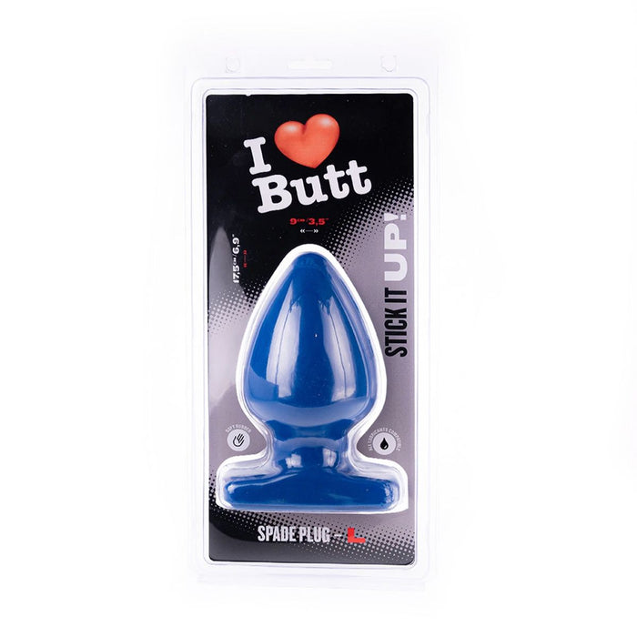 I ♥ Butt - Bolvormige Buttplug - L - Blauw