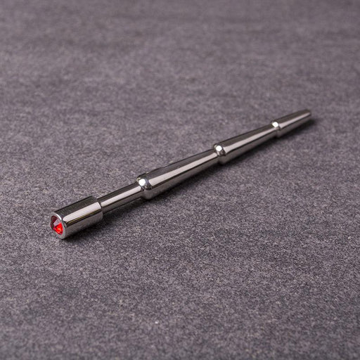 Kiotos Steel - Penis Stick Met Rood Swarovski Kristal-Erotiekvoordeel.nl
