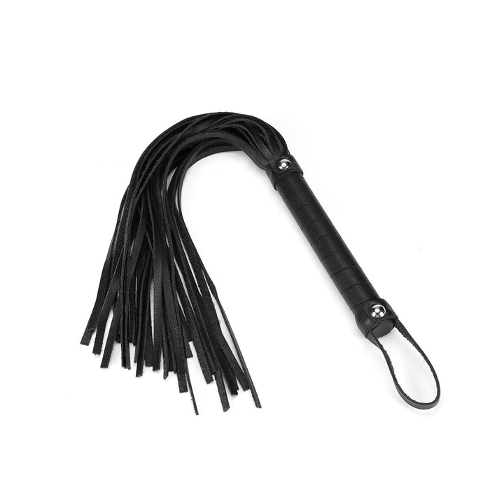 Liebe Seele - Black Bond - Bonded Leren Flogger - Eco-vriendelijk - Zwart-Erotiekvoordeel.nl